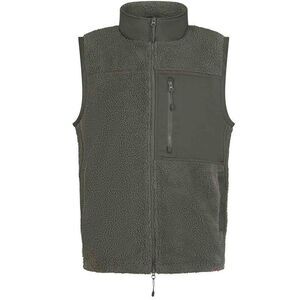 Front Row Unisex Adult Sherpa Recycled Vest / Dark Olive